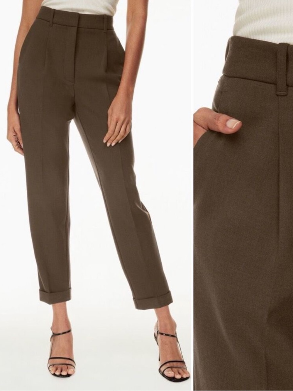 Aritzia Dashwood Pant in Chocolate Cocoa